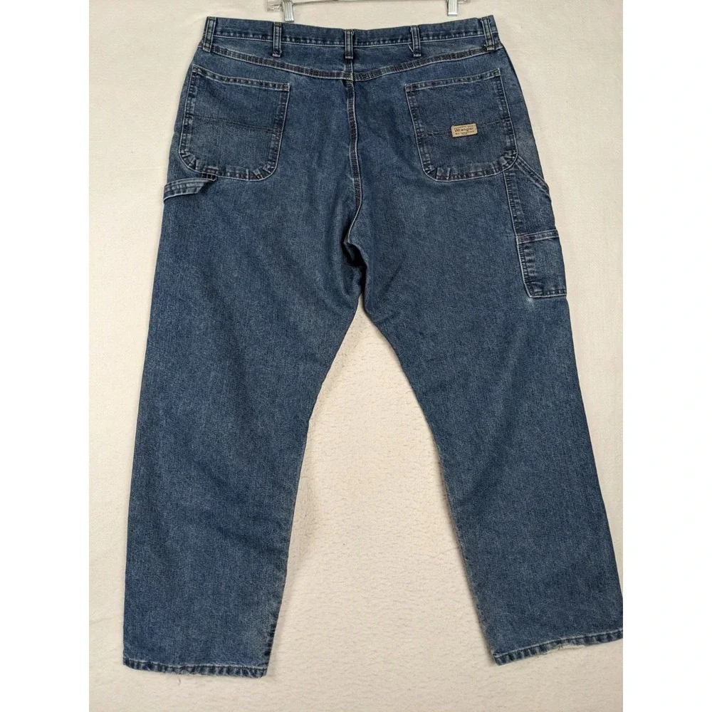 Wrangler Carpenter Jeans 40 x 32 Mens Blue Denim Cotton Blend